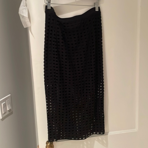 Calf length long skirt perforated by Alexander wang size medium has a slip